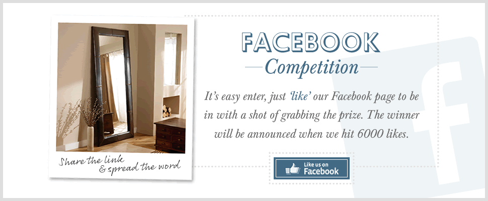 It’s easy enter, just ‘like’ our Facebook page to be in with a shot of grabbing the prize. The winner will be announced when we hit 6000 likes.